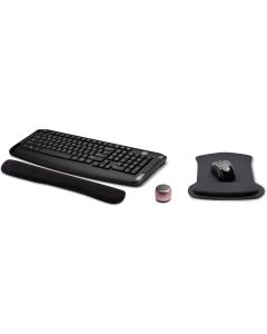 HP Wireless Keyboard and Mouse 300 PC Accessories Bundle with Waverest Gel Pads and Micro Bluetooth Speaker with Professional Sound, Built-in Mic and Remote Selfie Shutter